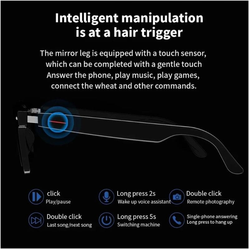 E13 AI half frame Gafas inteligentes, características