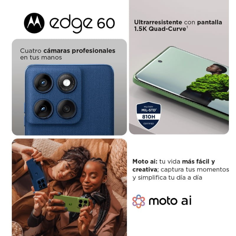 Motorola Edge 60 5G 8GB/256GB Blue rear image