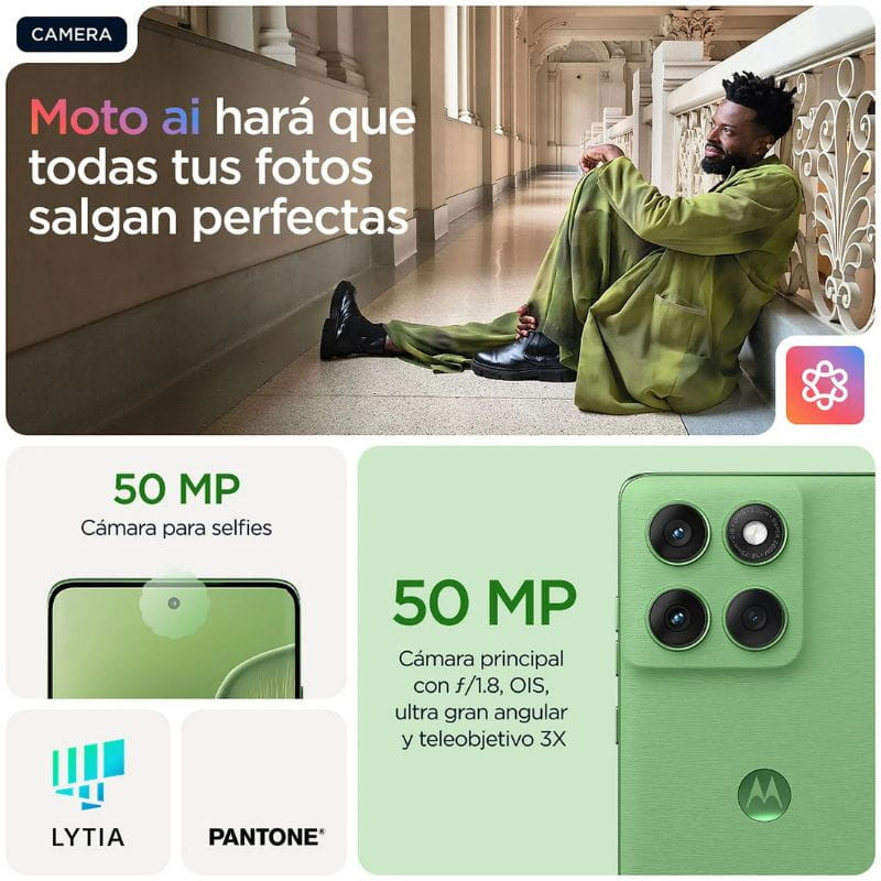 Motorola Edge 60 5G 8 Go/256 Go Vert appareil photo avec IA