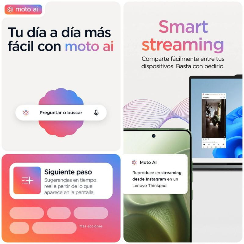 Motorola Edge 60 5G 8 Go/256 Go Vert avec moto ai