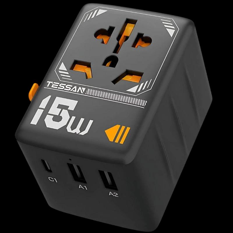 TESSAN WTA-01 15W - Adaptateur de voyage universel avec charge rapide