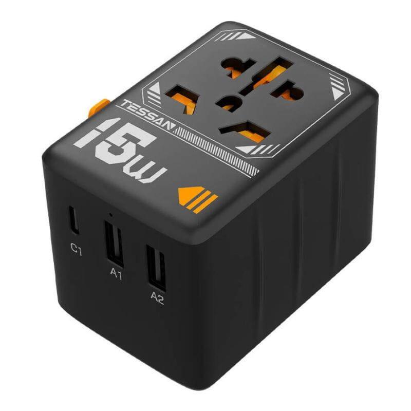 TESSAN WTA-01 15W - Adaptateur de voyage universel avec charge rapide image avant