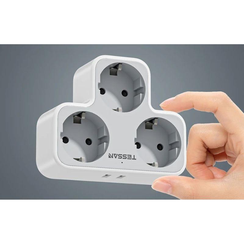 TESSAN TS-331 - Multiprise 5 prises, format compact