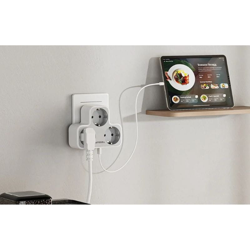 TESSAN TS-331 - Bloc multiprise 5 prises avec image réelle