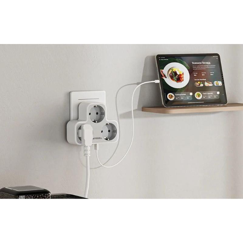 TESSAN TS-331 - Bloc multiprise 5 prises avec image réelle