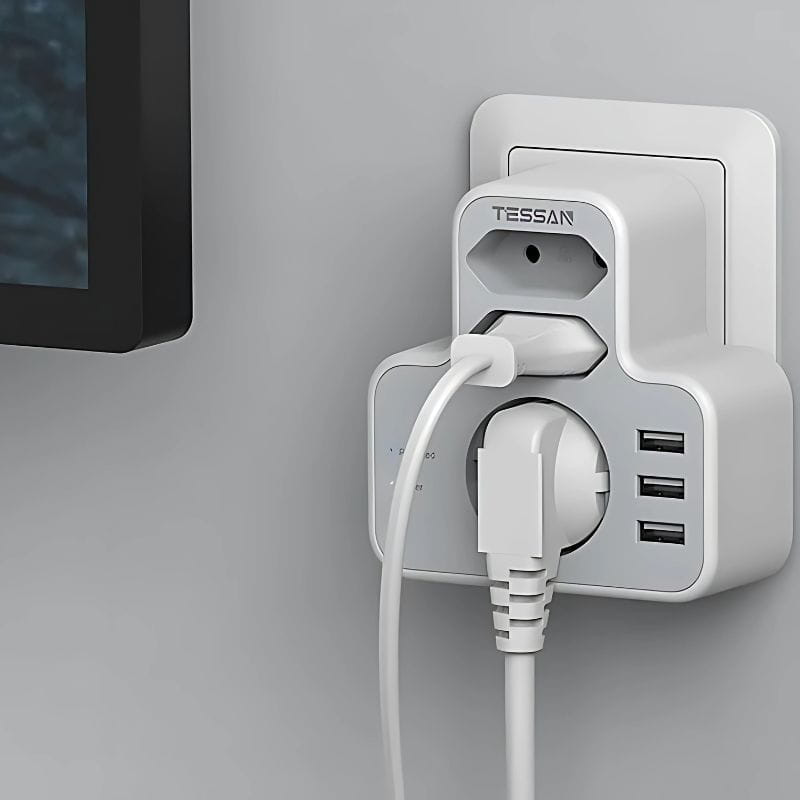 TESSAN TS-327 - Adaptador de enchufe, imagen real