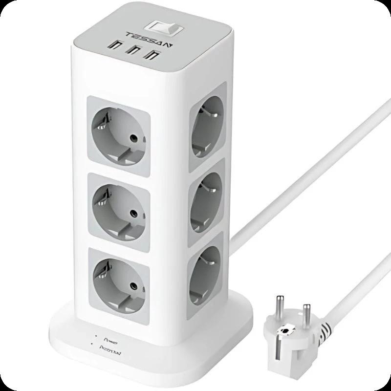 Tessan TS-TPS04-DE 12 prises Schuko + 3 USB