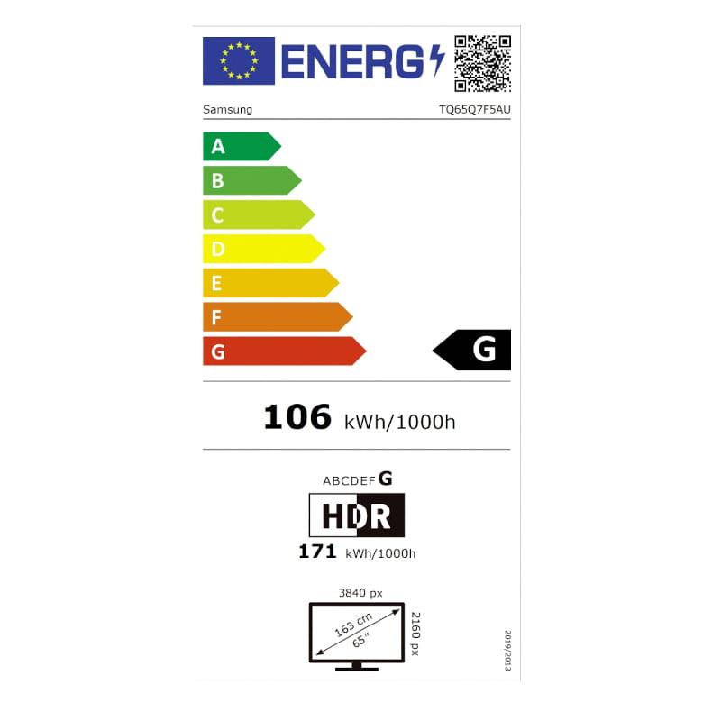 Energía de Samsung TQ65Q7F5AU