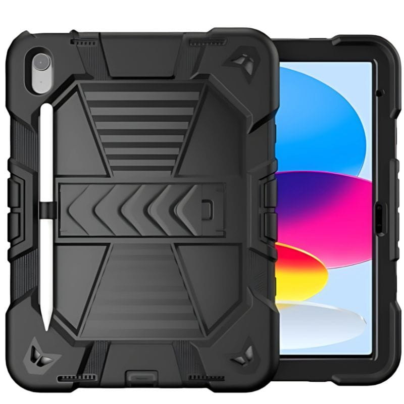 Étui Rugerized pour iPad 10,2 pouces noir avec image et stylet