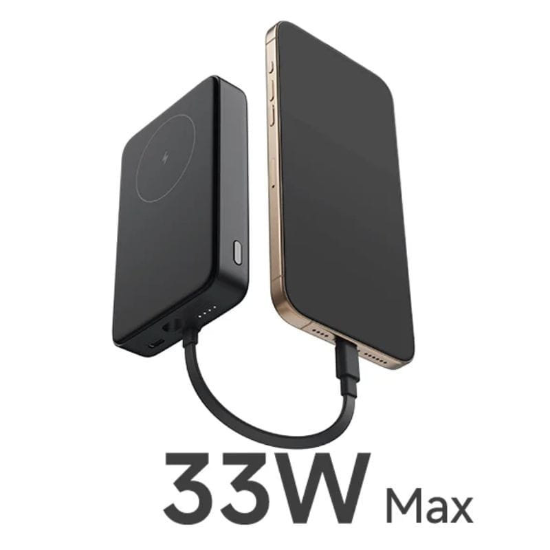 Xiaomi Power Bank Magnétique 10000mAh avec câble intégré - Blanc, charge rapide 33W