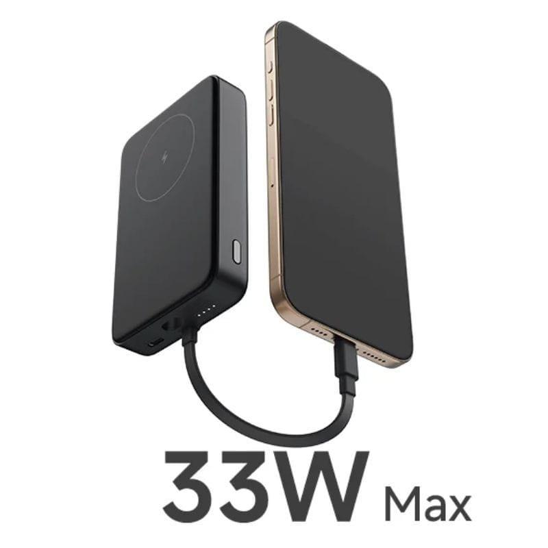 Xiaomi Power Bank Magnétique 10000mAh avec câble intégré - Blanc, charge rapide 33W