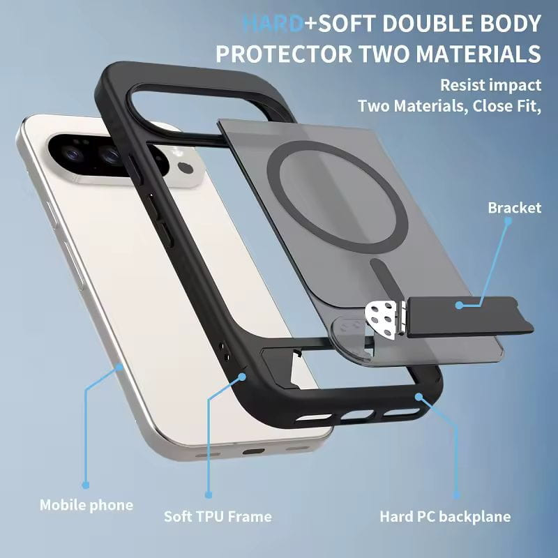 Coque magnétique Nillkin avec support pour Google Pixel 9 / 9 Pro / 10 / 10 Pro Noir avec double coque