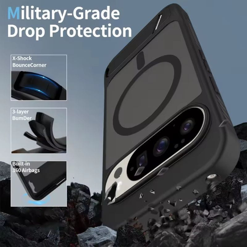 Coque magnétique Nillkin avec support pour Google Pixel 9 / 9 Pro / 10 / 10 Pro Noir avec protection de qualité militaire