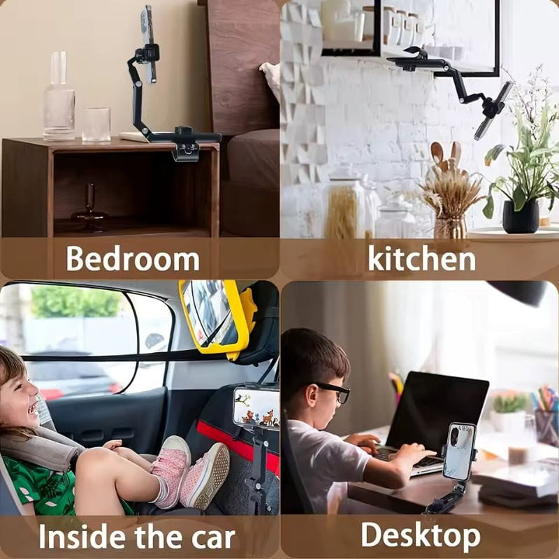 Support pour téléphone portable avec pince pour voiture et multiples surfaces