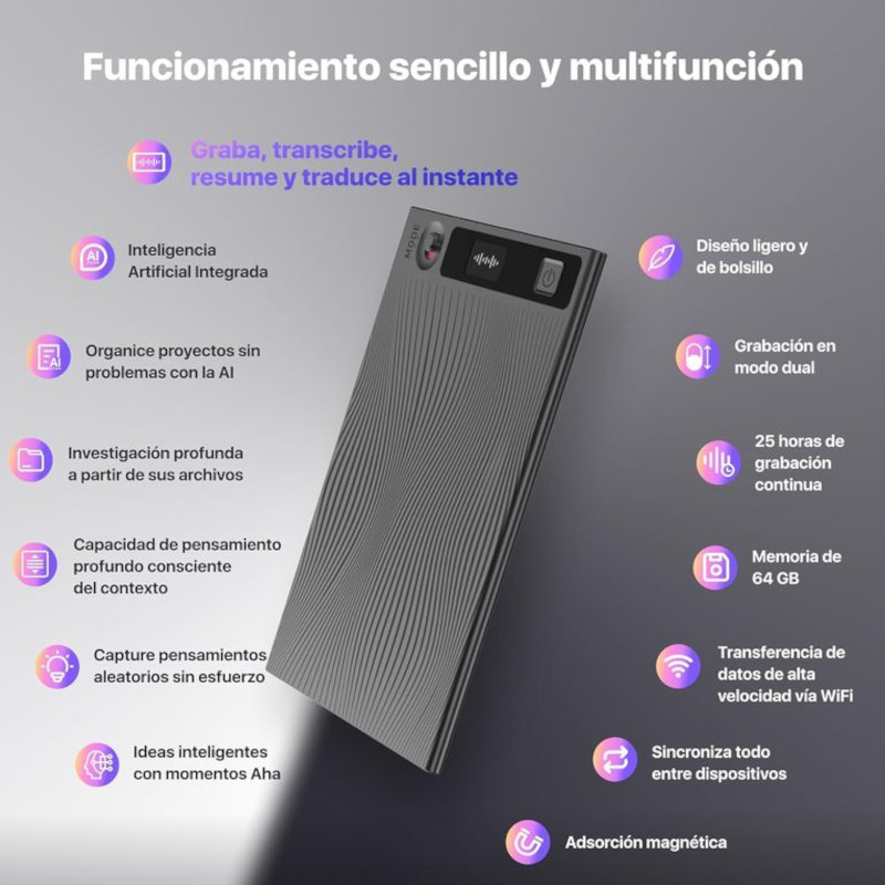Detalles de Mobvoi TicNote AI