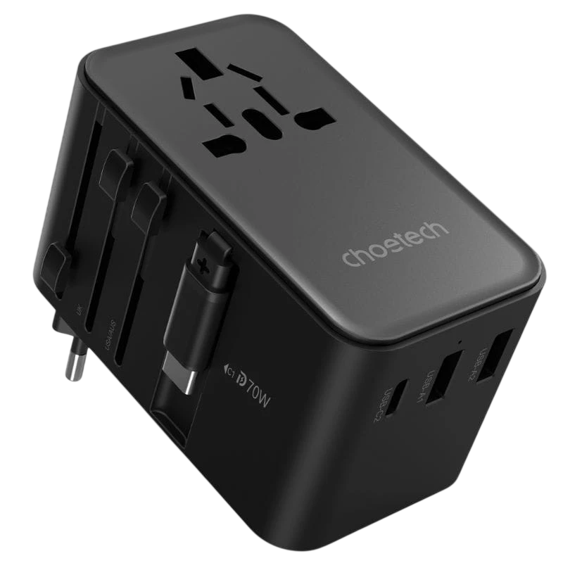 Adaptador de Viaje Choetech 70W con Cable USB-C