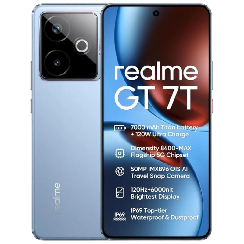 Realme GT 7T 5G 12GB/512GB Azul - Sem Selo