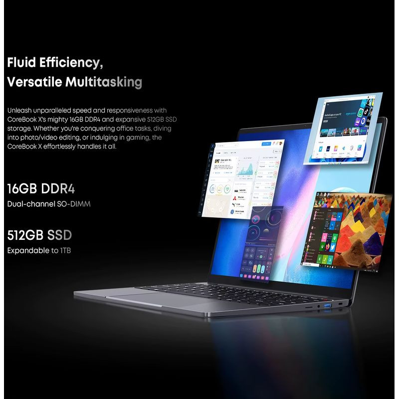 Pantalla de Chuwi CoreBook X AMD R5 7430U