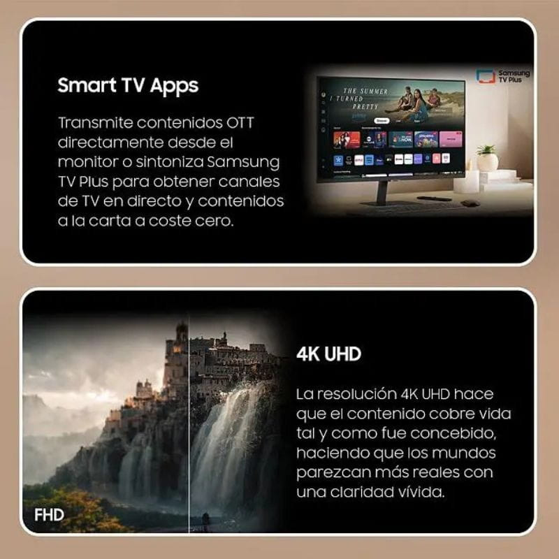 Samsung M70D 32 4K Ultra HD LED, características de la pantalla