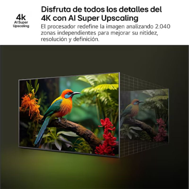 Écran LG 55QNED82A6B 55 pouces 4K QNED, contraste puissant et couleurs vives grâce au Dynamic Tone Mapping, cadre fin, idéal pour contenus HDR
