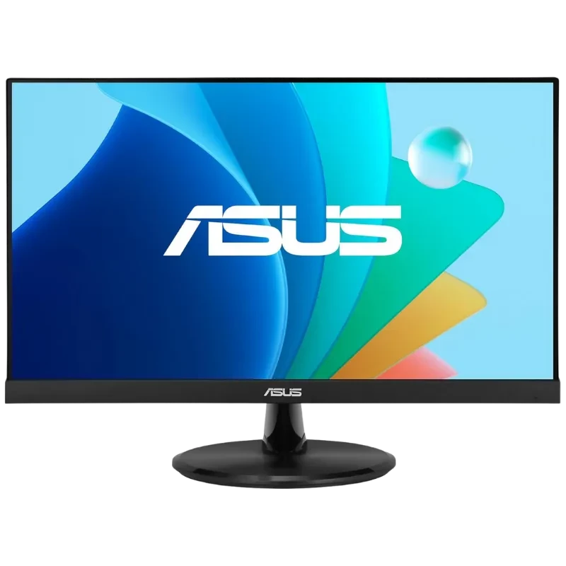 Monitor ASUS VP229HF 22 pulgadas negro, biseles delgados, pantalla IPS Full HD, frecuencia 100 Hz, base circular compacta y diseño minimalista elegante