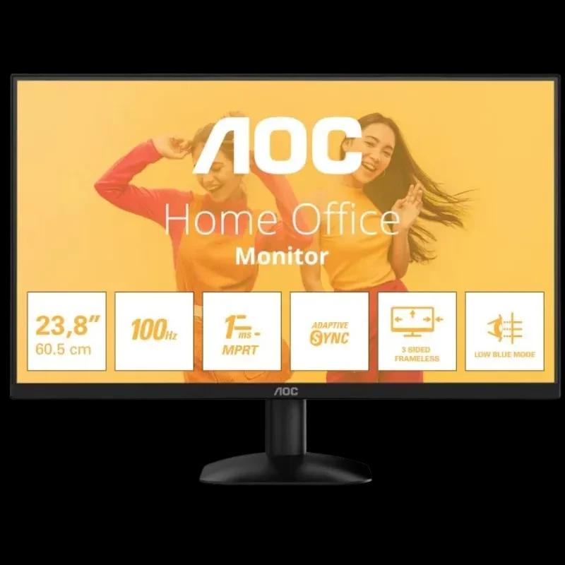 AOC 24B35HM2 moniteur 24 pouces Full HD LED 100 Hz Adaptive Sync cadre 3 côtés fin temps de réponse 1 ms mode faible lumière bleue pour bureau
