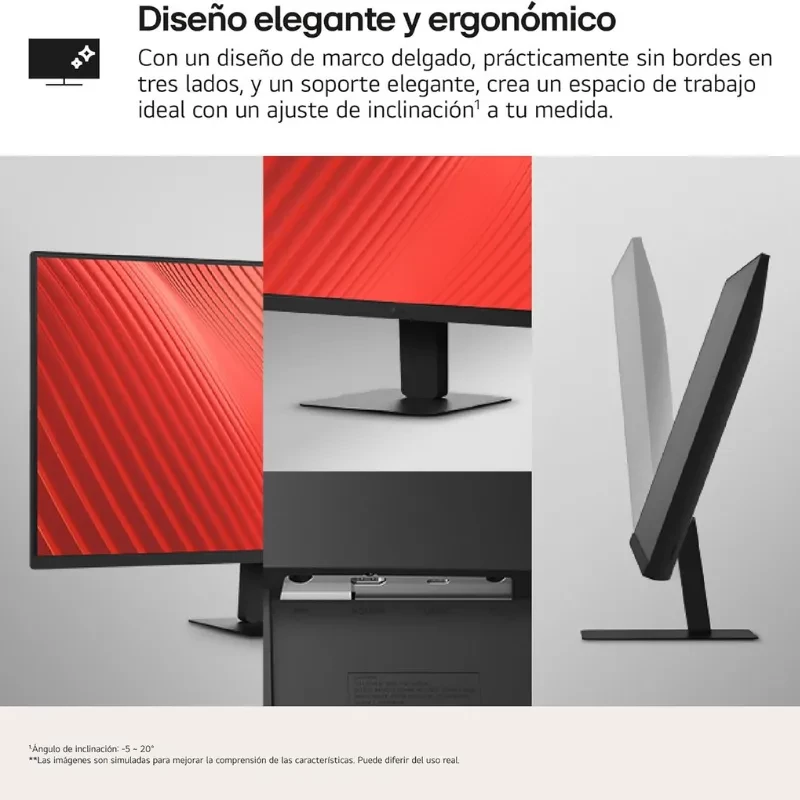 LG 32U631A-B 32 polegadas, tela IPS Quad HD, 100 Hz. Borda ultrafina em três lados, base elegante, ajuste de inclinação para ergonomia