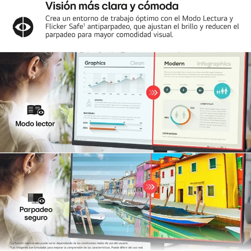 Monitor LG 32U631A-B 32 pol Quad HD IPS 100 Hz com modo Leitor e Flicker Safe, tela sem cintilação para leitura confortável e gráficos nítidos