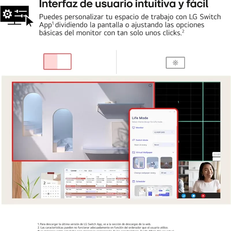 LG 27US500-W 27 pulgadas 4K UHD IPS blanco con HDR10, colores vivos DCI-P3 90 por ciento y biseles delgados para una experiencia visual inmersiva