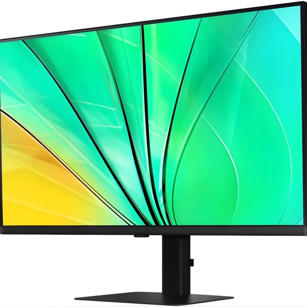 Monitor Samsung LS32D600EAU 32 pulgadas QHD IPS 100 Hz en color negro con biseles ultrafinos y base rectangular estable, pantalla vibrante y nítida