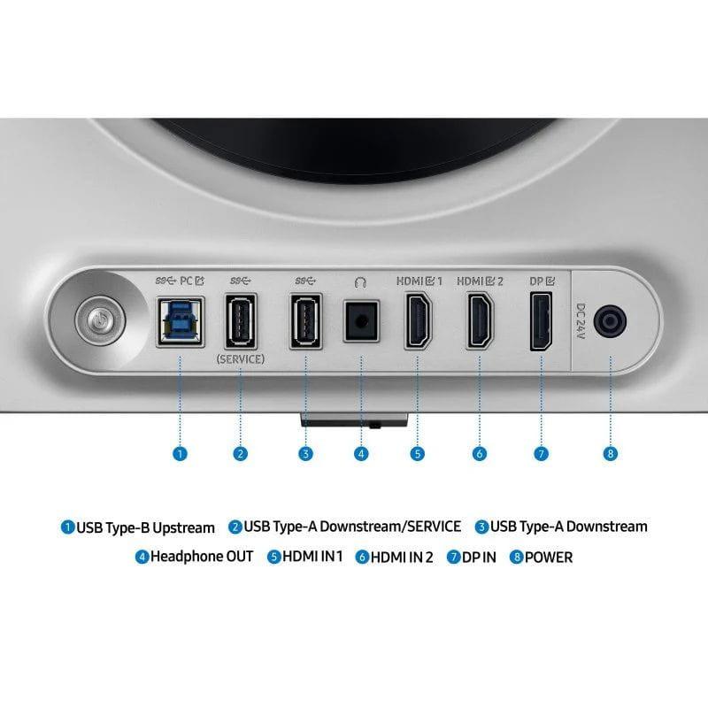 Samsung S27DG610SU 27 Quad HD OLED 240 Hz 0,03 ms G-SYNC FreeSync Plata, conectores