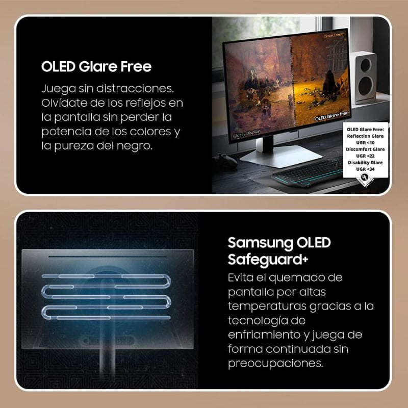 Samsung S27DG610SU 27 Quad HD OLED 240 Hz 0,03 ms G-SYNC FreeSync Plata, Seguridad 