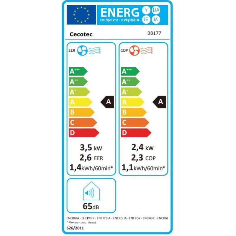 Cecotec ForceClima 12800 Soundless Heating - Ar condicionado portátil classe A