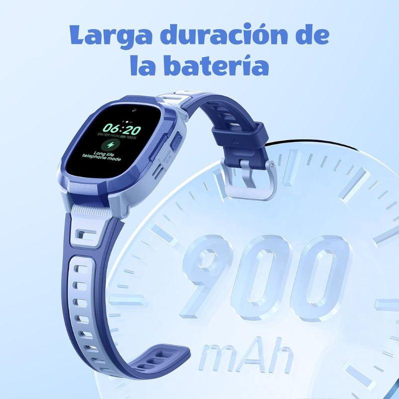 Mibro Kids P6 con 4G GPS y cámara integrada, Azul: smartwatch infantil azul con pantalla a color, correa bicolor ajustable y batería de 900 mAh de larga