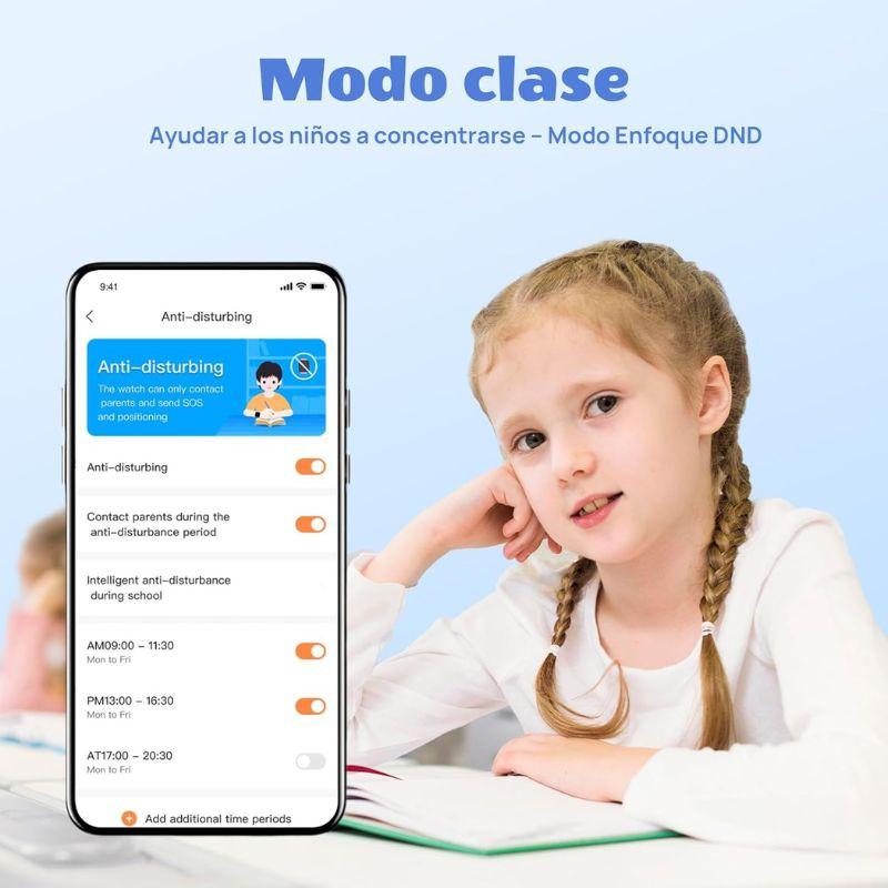 Mibro Kids P6 4G GPS azul: smartwatch infantil con pantalla a color, correa azul, cámara integrada, seguimiento en tiempo real y registro de rutas y deporte