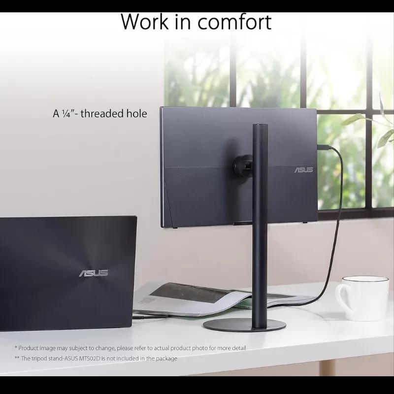 ASUS MB16ACV 16" Full HD LED IPS preto, portátil e fino, tela sem bordas com suporte VESA 1/4", conexão USB-C, ideal para uso confortável em qualquer lugar