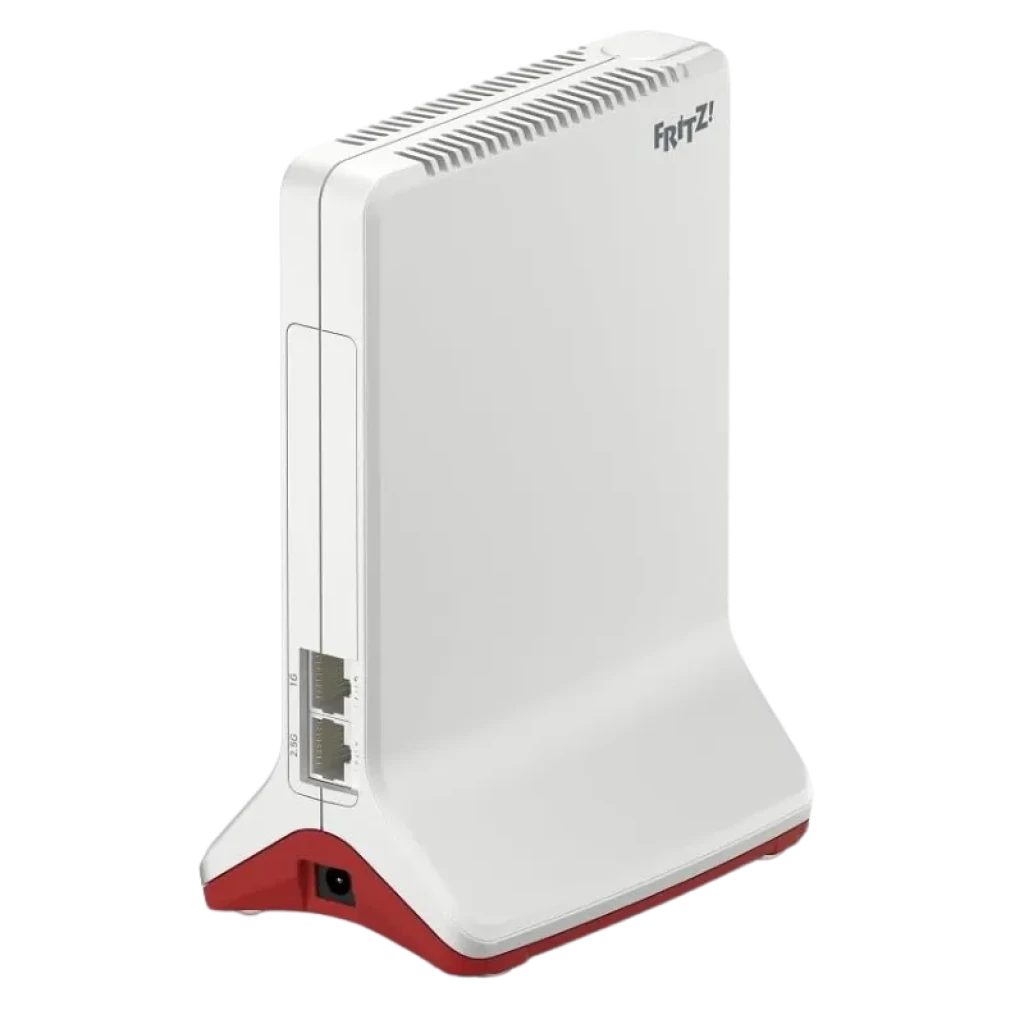 Conexiones traseras: puertos LAN 2.5 Gigabit y 1 Gigabit del FRITZ!Repeater 6000