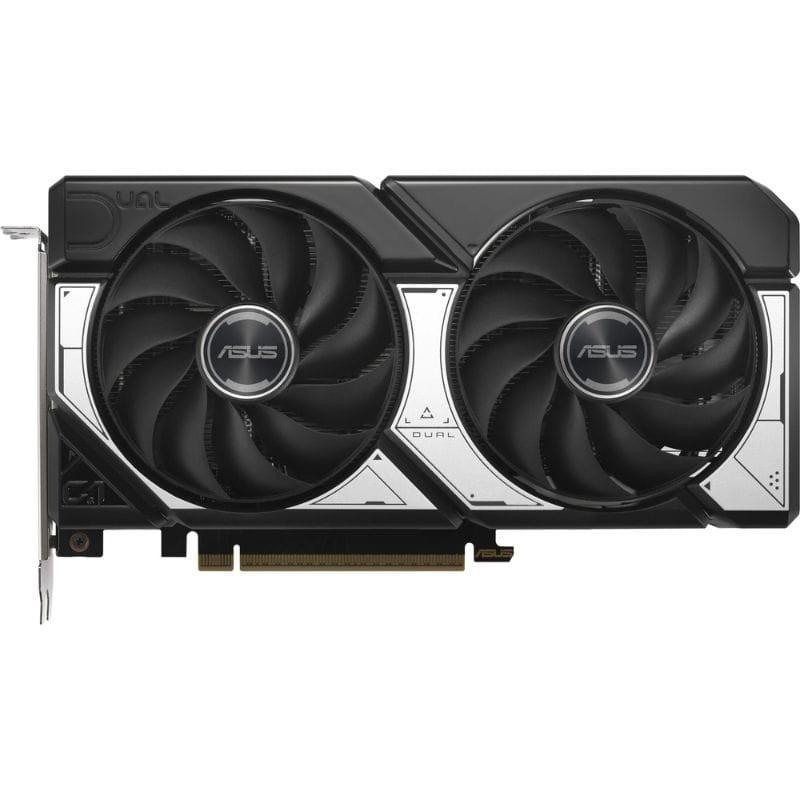 ASUS Dual -RTX5060TI-O8G NVIDIA GeForce RTX 5060 Ti 8 Go GDDR7, vue avant des ventilateurs