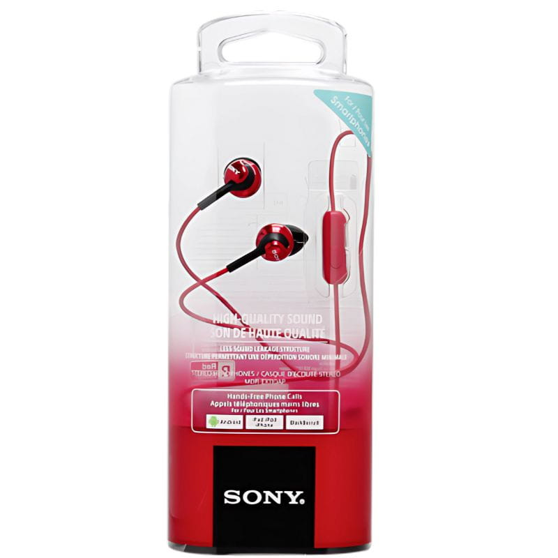 Sony MDR-EX110AP Rojo - Auriculares con cable, imagen de la caja
