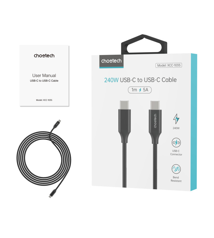 Boîte Choetech USB-C vers USB-C 240W 
