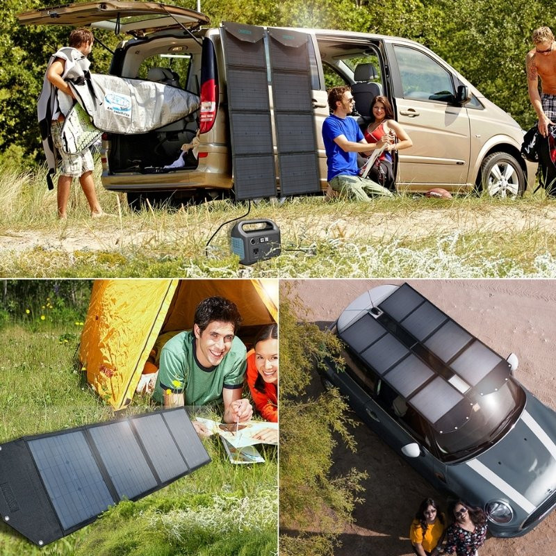 Choetech SC061 100W - Carregador Solar Dobrável Carro
