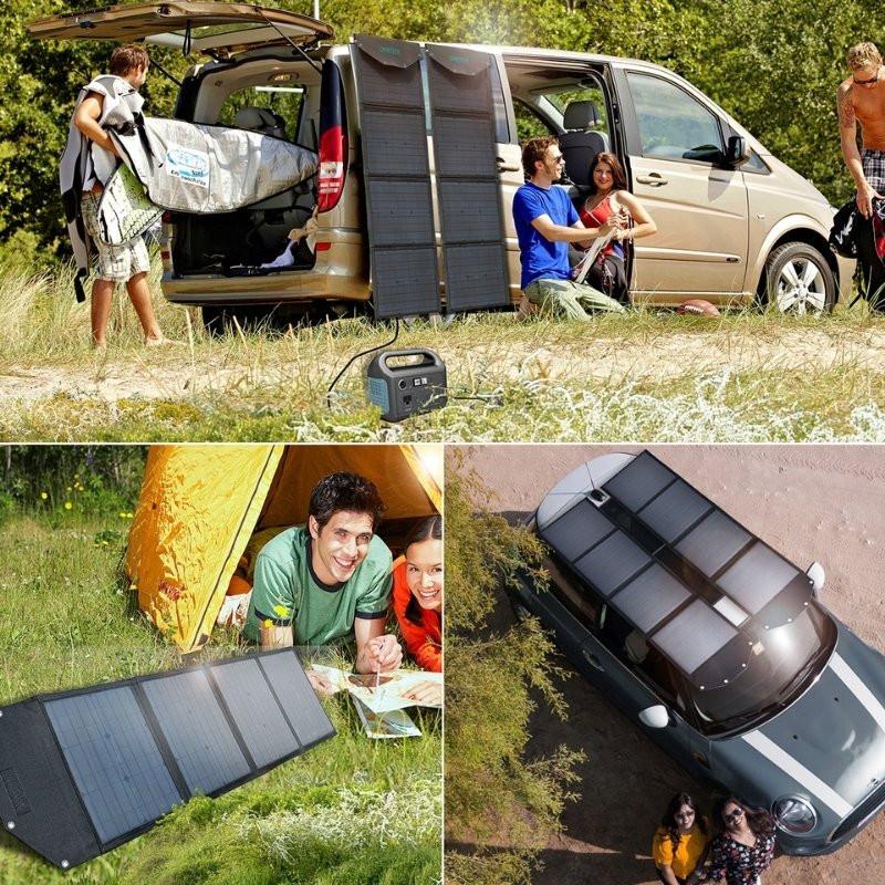 Choetech SC061 100W -  Carregador Solar Dobrável Carro