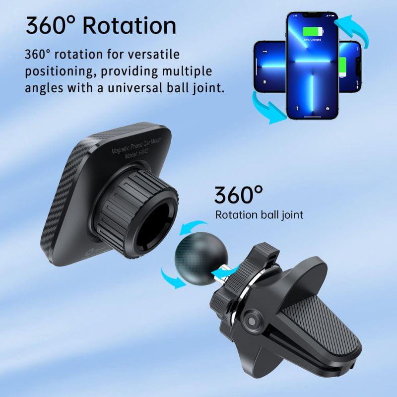 Choetech H042 - Support magnétique pour voiture, rotation à 360°