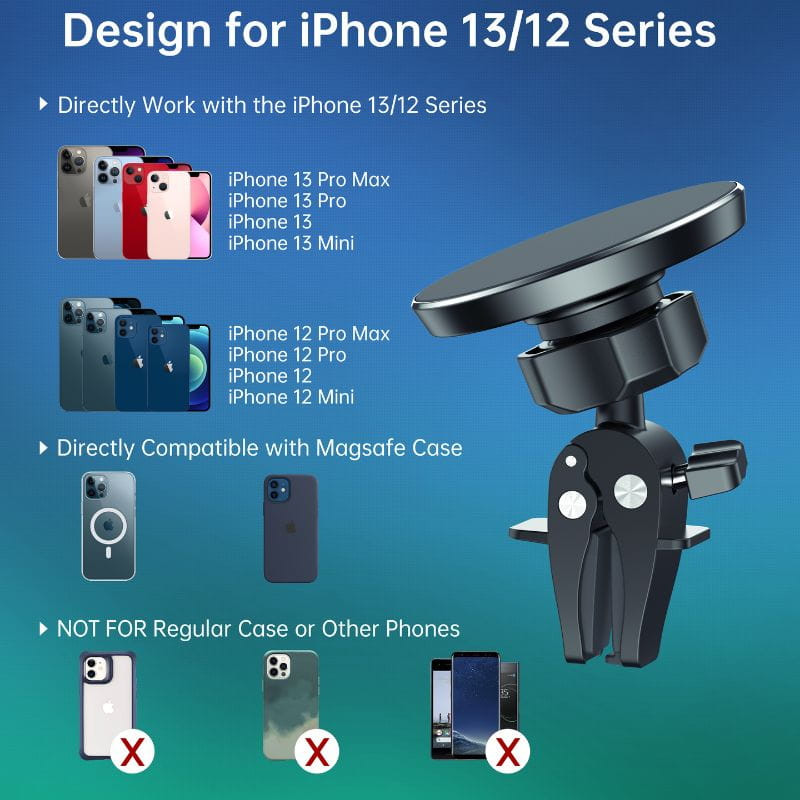 Choetech AT0004 Support magnétique pour voiture, compatible avec certains modèles d'iPhone