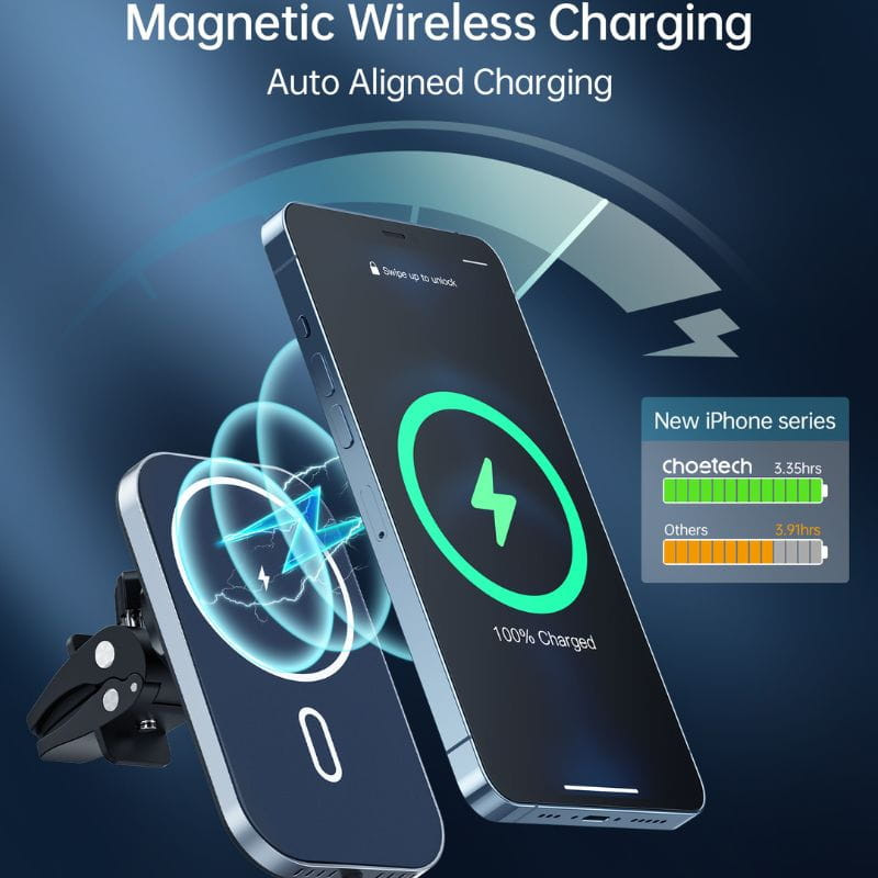 Choetech T200-F Soporte Cargador Magnético para Coche, carga magnética