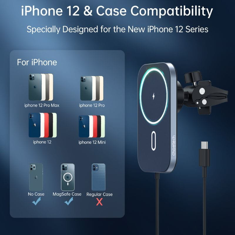 Choetech T200-F Soporte Cargador Magnético para Coche, compatibilidad