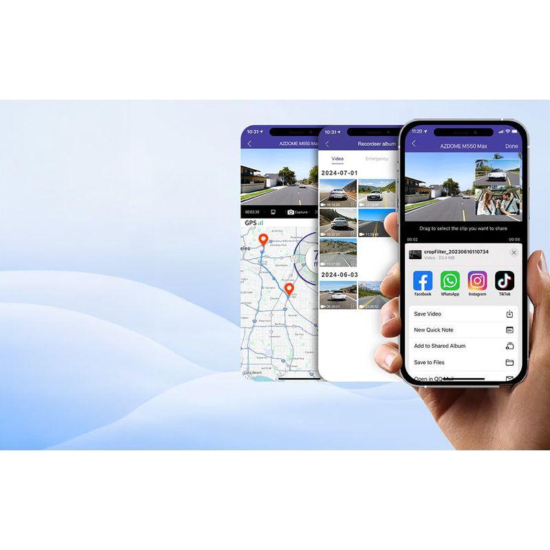 APP do Azdome Dash Cam M550 Max