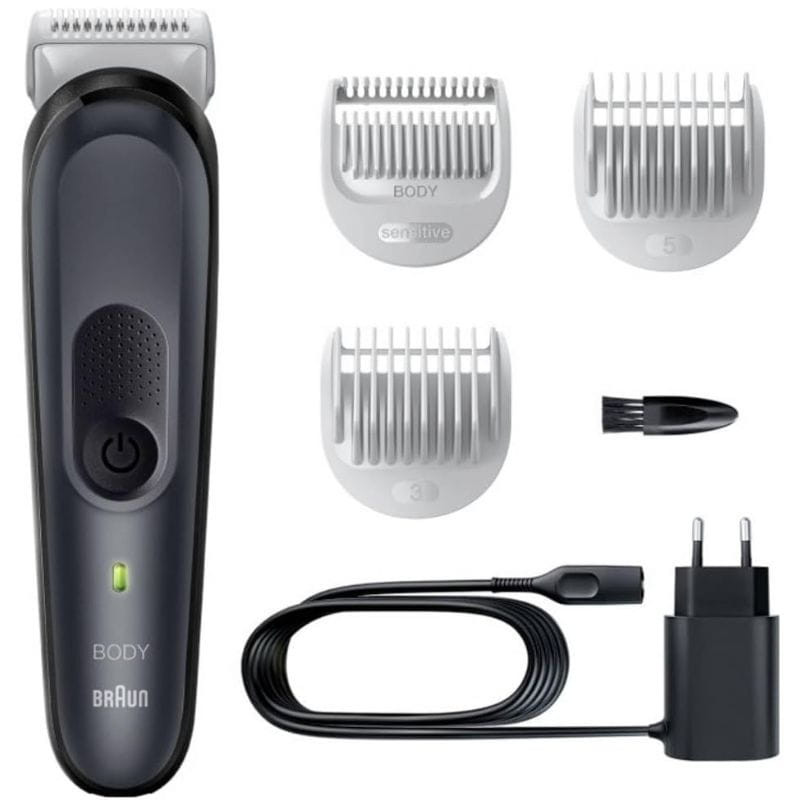Braun BG3350 Negro, Gris - Afeitadora corporal, contenido de la caja