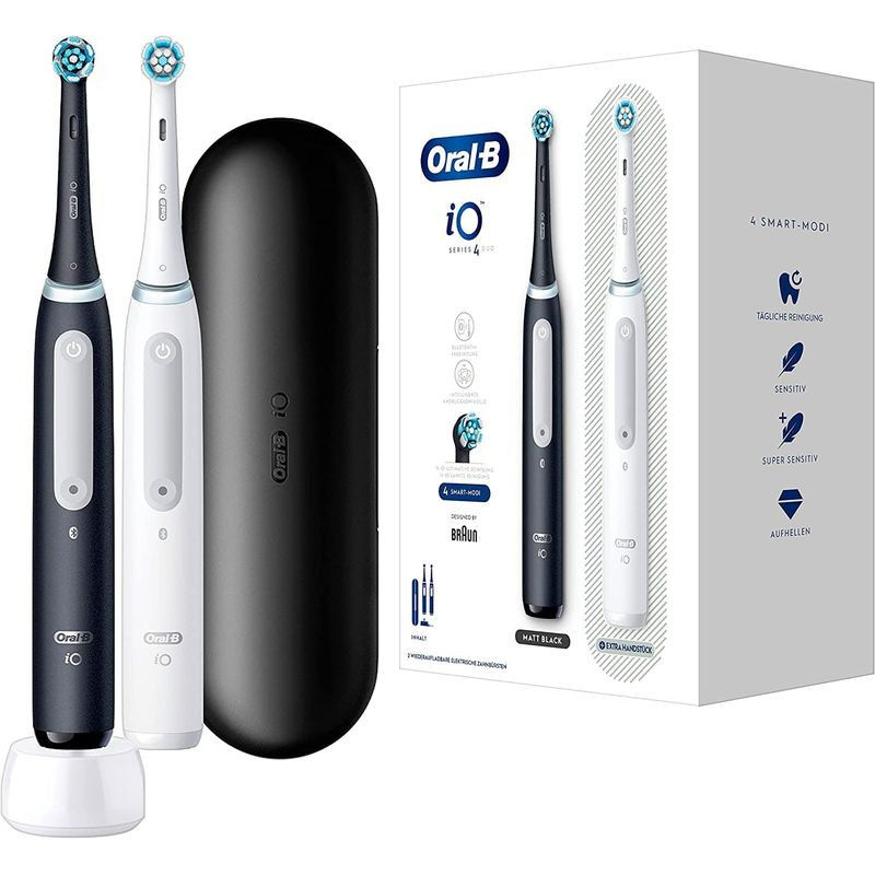 Caja de Oral-B iO Series 4 Duo Negro, Blanco