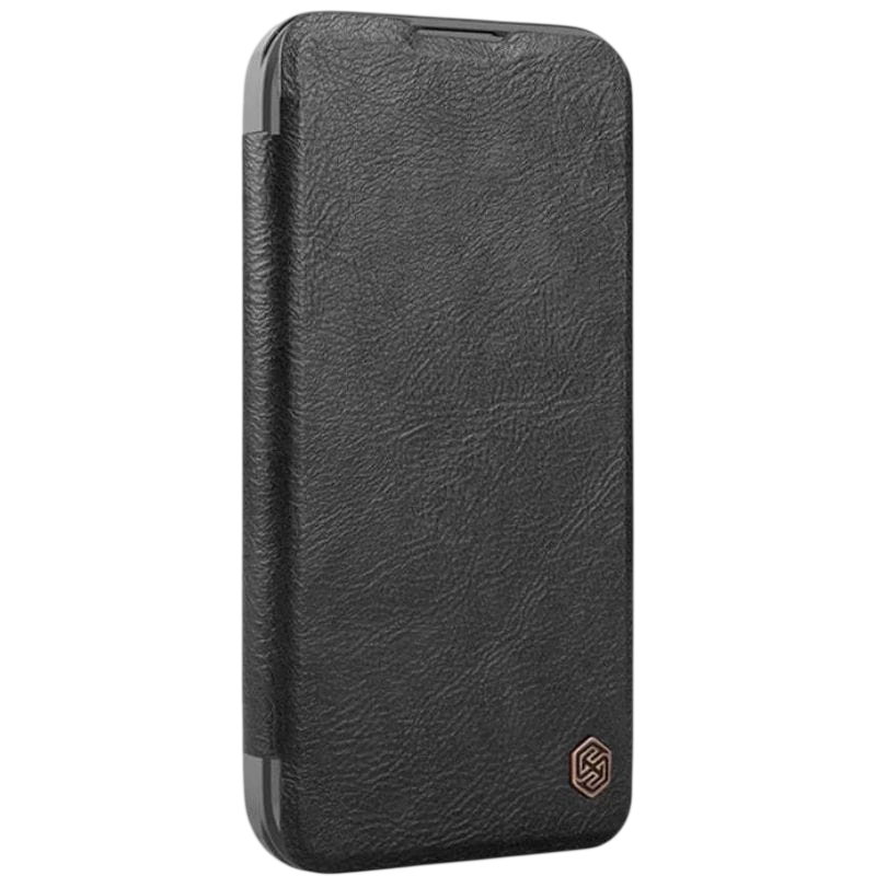 Nillkin Qin Prop Coque en cuir pour iPhone 16 Pro Noir